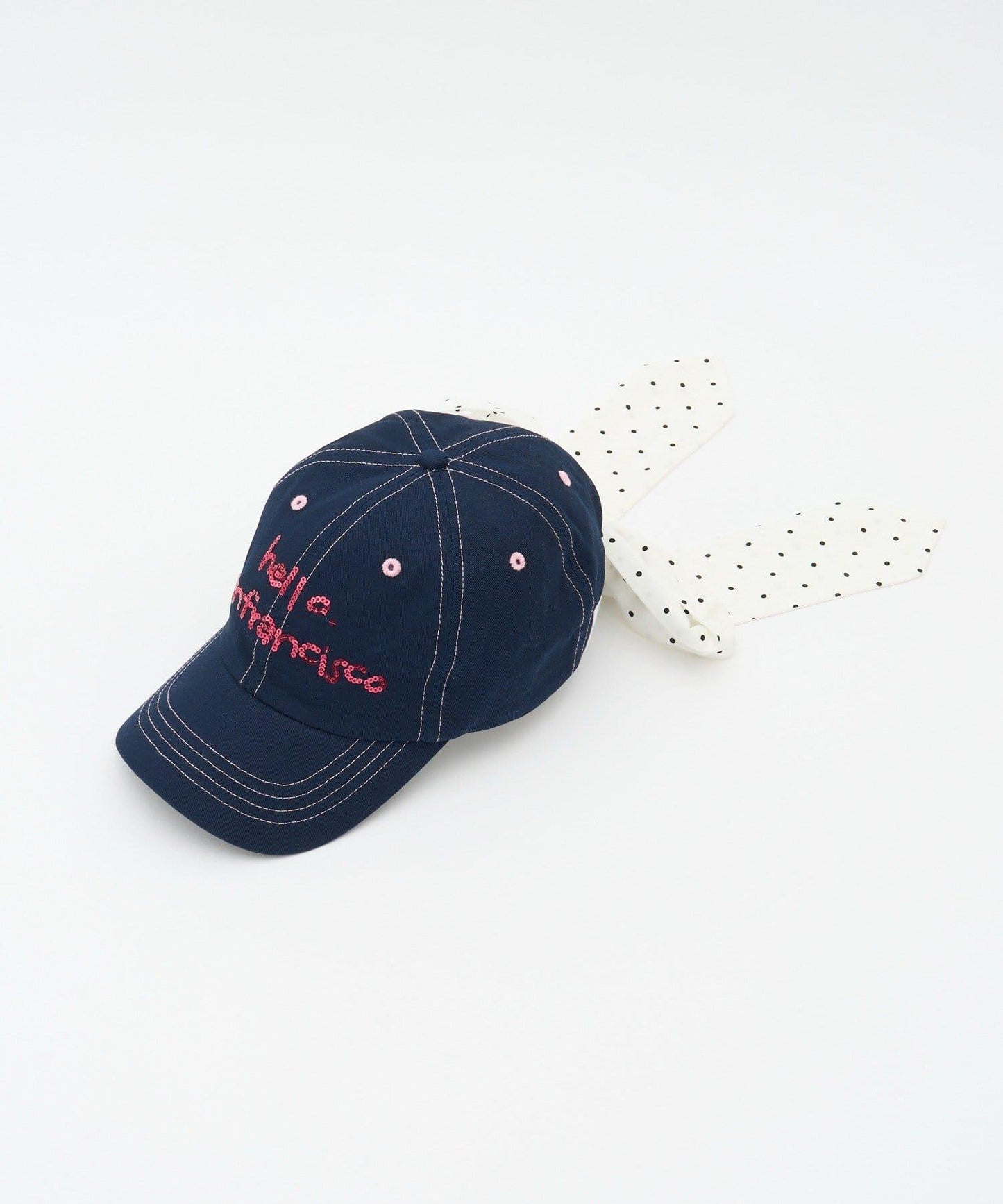 HELLO.SANFRANCISCO 亮片Logo蝴蝶結棒球帽