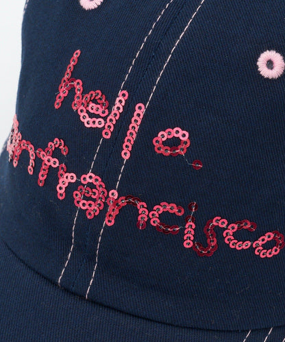 HELLO.SANFRANCISCO 亮片Logo蝴蝶結棒球帽