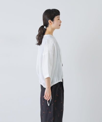 亞麻五分袖襯衫