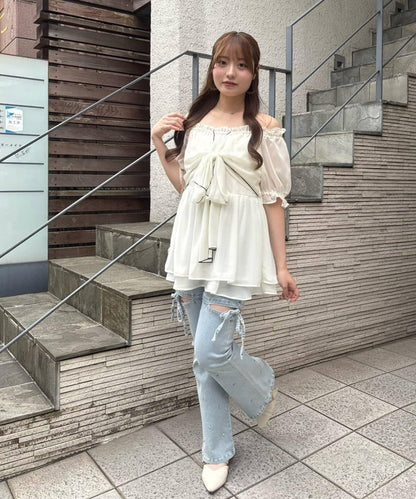 【continuer】大蝴蝶結 罩衫襯衫