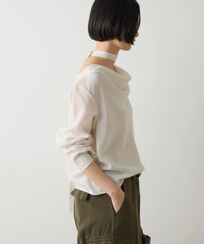 繫帶垂墜感襯衫
