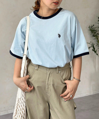 U.S. POLO ASSN. 撞色鑲邊T恤