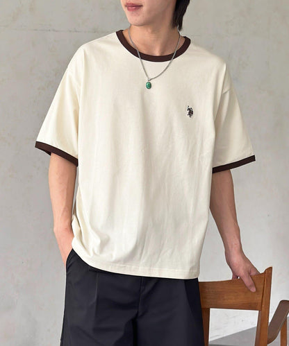U.S. POLO ASSN. 撞色鑲邊T恤
