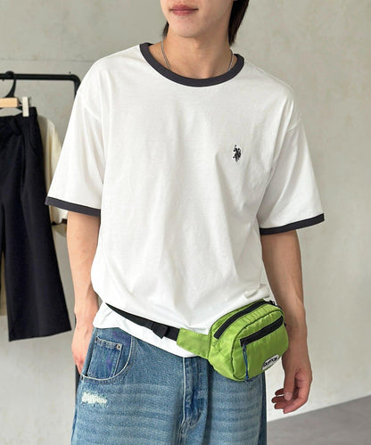 U.S. POLO ASSN. 撞色鑲邊T恤