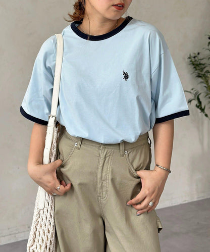 U.S. POLO ASSN. 撞色鑲邊T恤