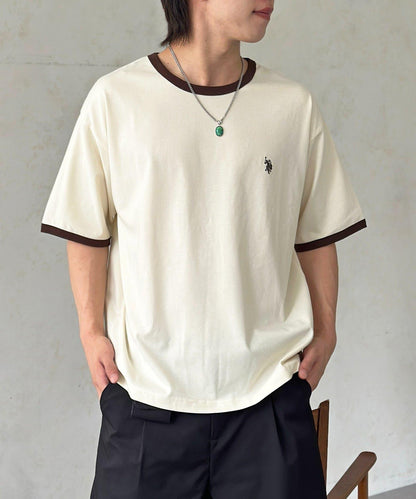 U.S. POLO ASSN. 撞色鑲邊T恤