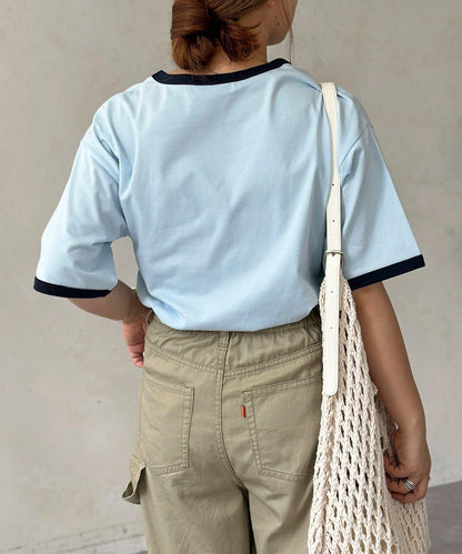 U.S. POLO ASSN. 撞色鑲邊T恤