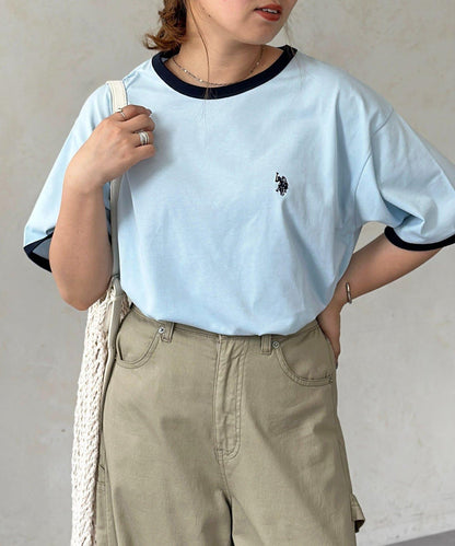 U.S. POLO ASSN. 撞色鑲邊T恤