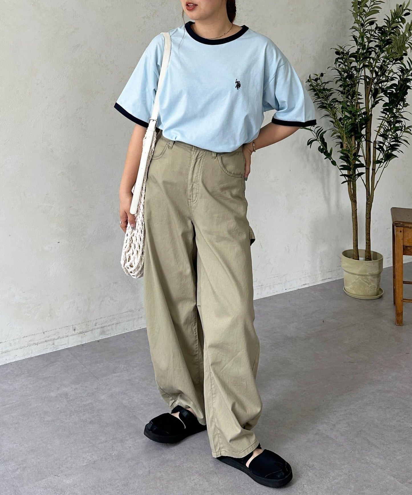 U.S. POLO ASSN. 撞色鑲邊T恤