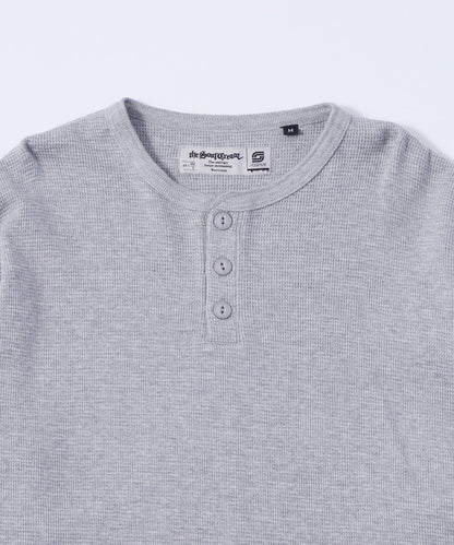 【UNISEX】【Sourcream】華夫格亨利領長袖T恤 [26AW]