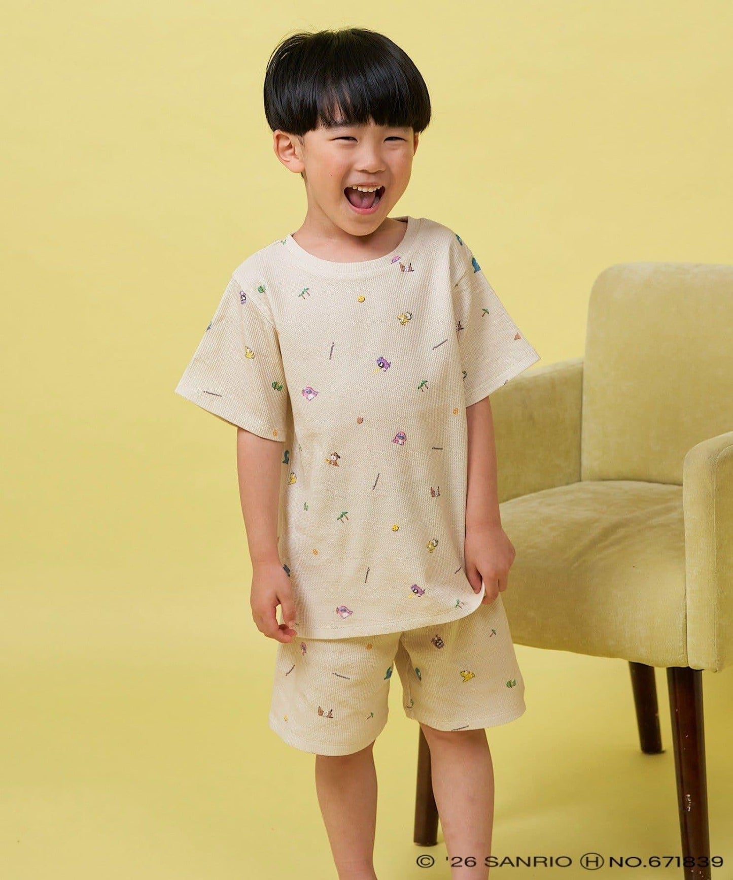 【B Kastane× はぴだんぶい】兒童家居服T恤