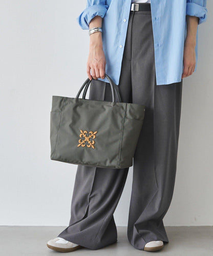 Monogram刺繡 CORDURA尼龍托特包