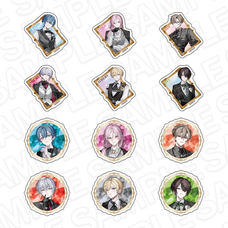 BOYS be MAID!～御曹司メイドボーイ部の日日～ 亞克力貼紙（隨機） レヴュー・ド・ヴェール ver. 【OPP／12包入】【整套】