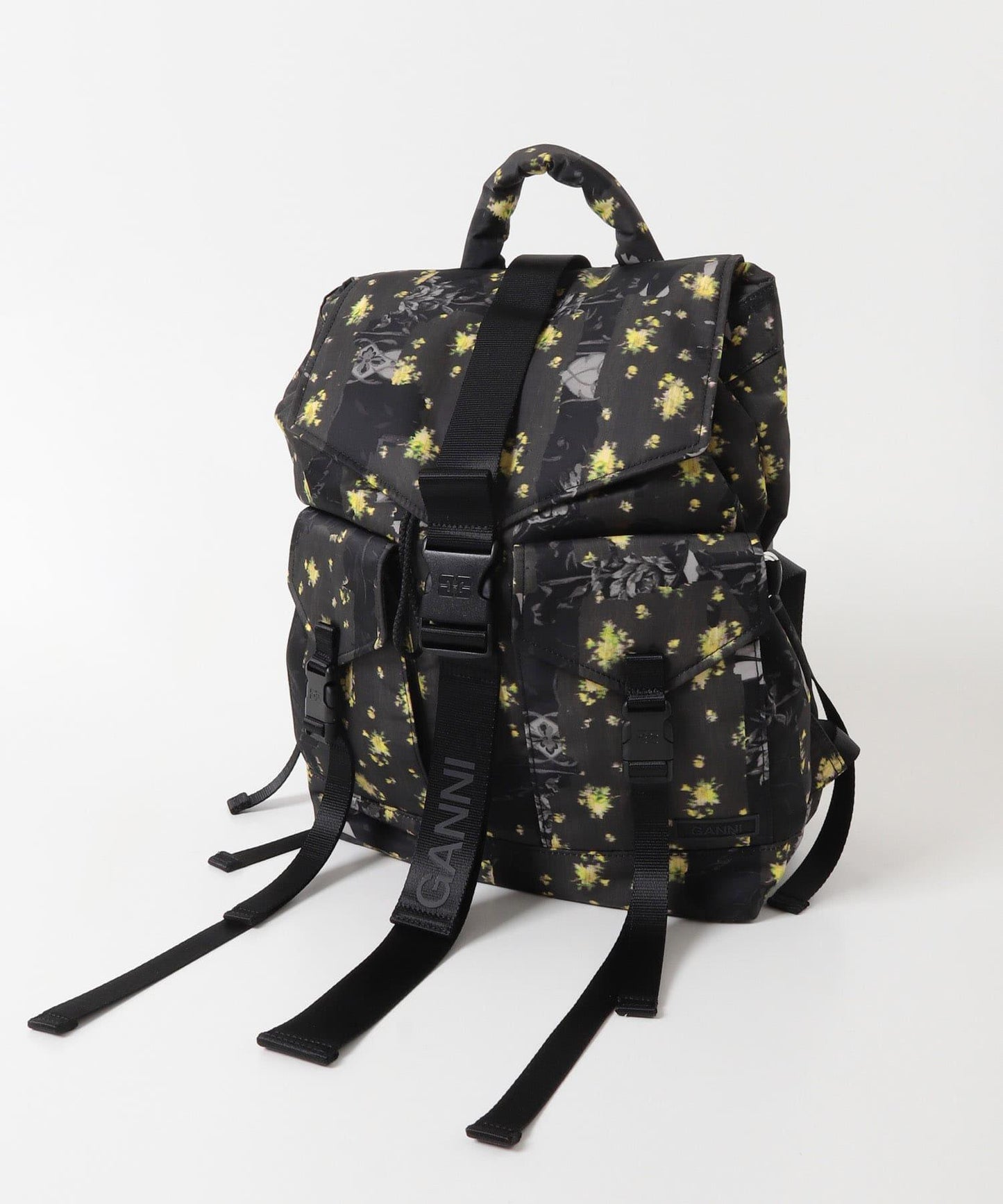 GANNI PRINTED NYLON BACKPACK