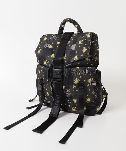 GANNI PRINTED NYLON BACKPACK