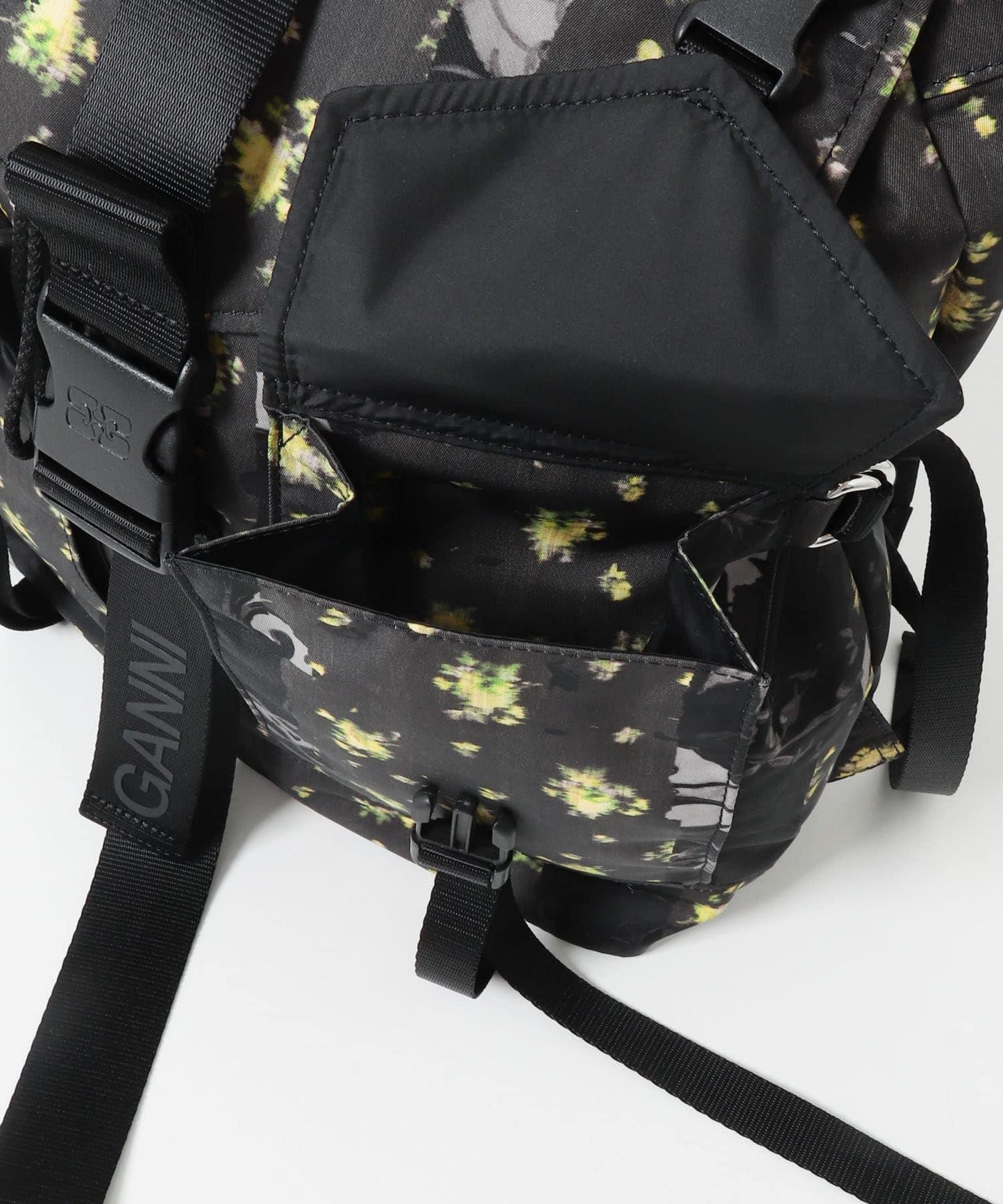 GANNI PRINTED NYLON BACKPACK
