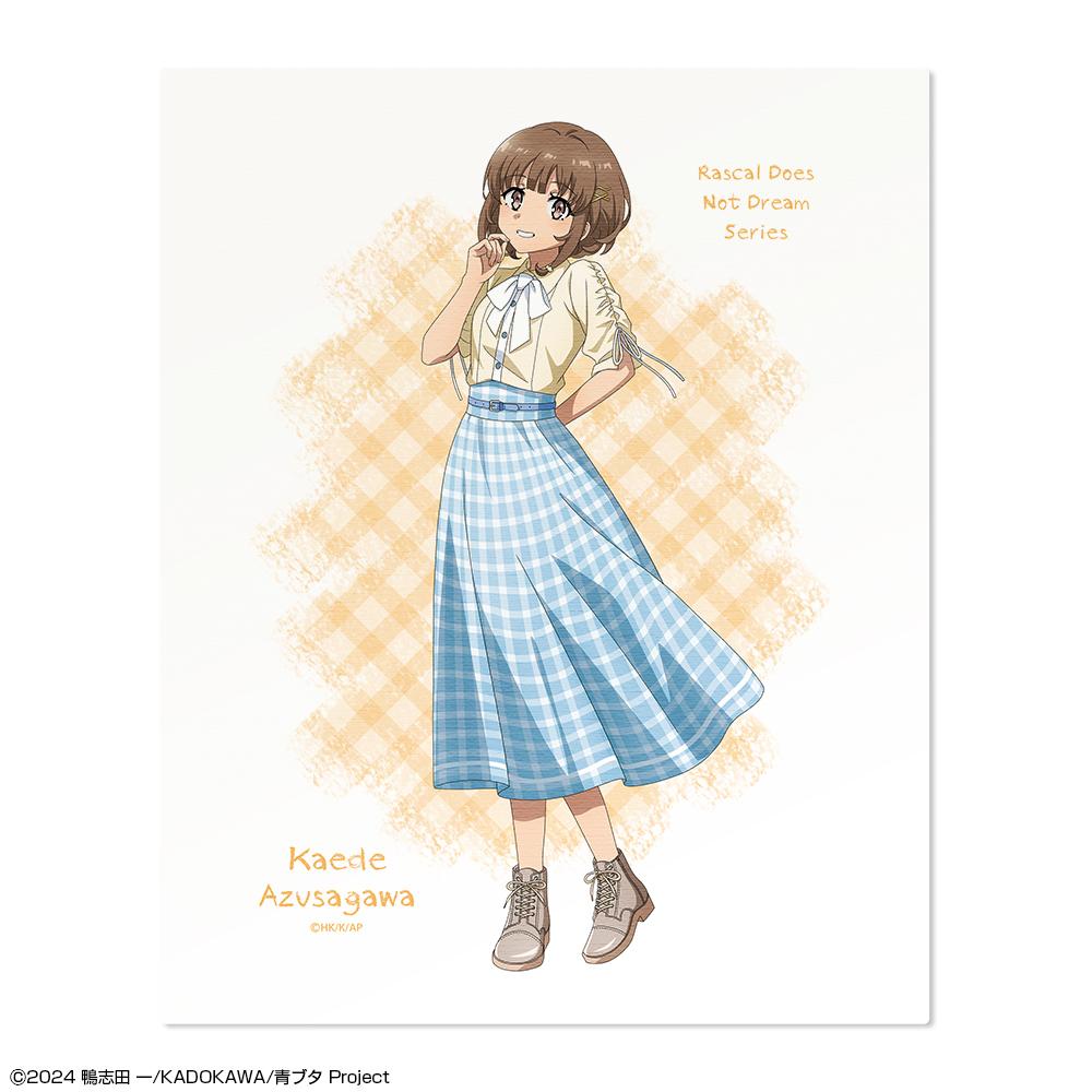 青春ブタ野郎シリーズ（青春豬頭少年系列） 梓川花楓 夏日格紋款 帆布畫 設計05【新繪】