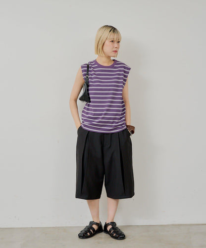 WHIMSIC/2サイズ展開 條紋無袖T恤