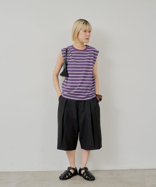 WHIMSIC/2サイズ展開 條紋無袖T恤