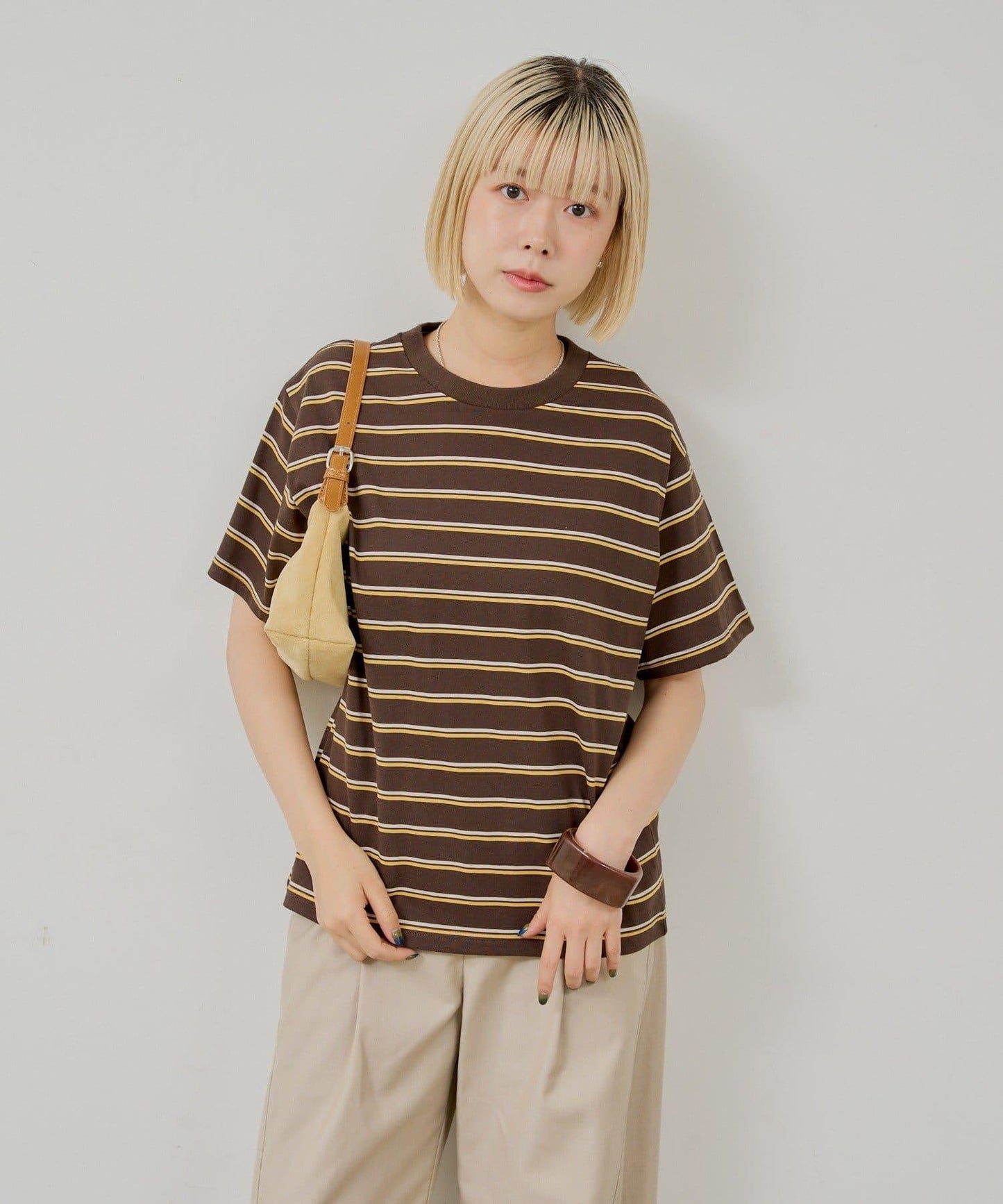 WHIMSIC/2サイズ展開 條紋T恤