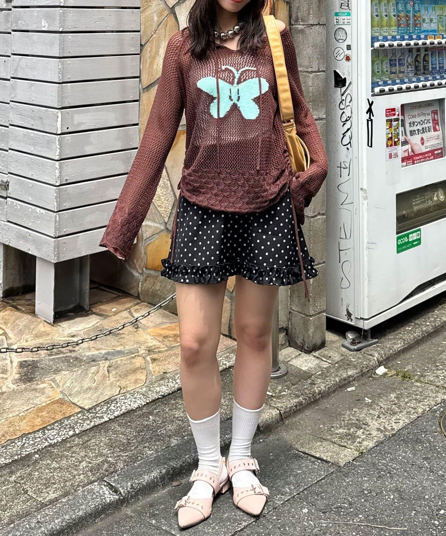 蝴蝶鏤空針織衫