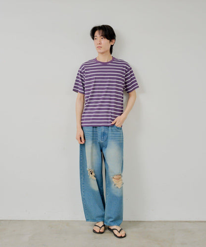 WHIMSIC/2サイズ展開 條紋T恤