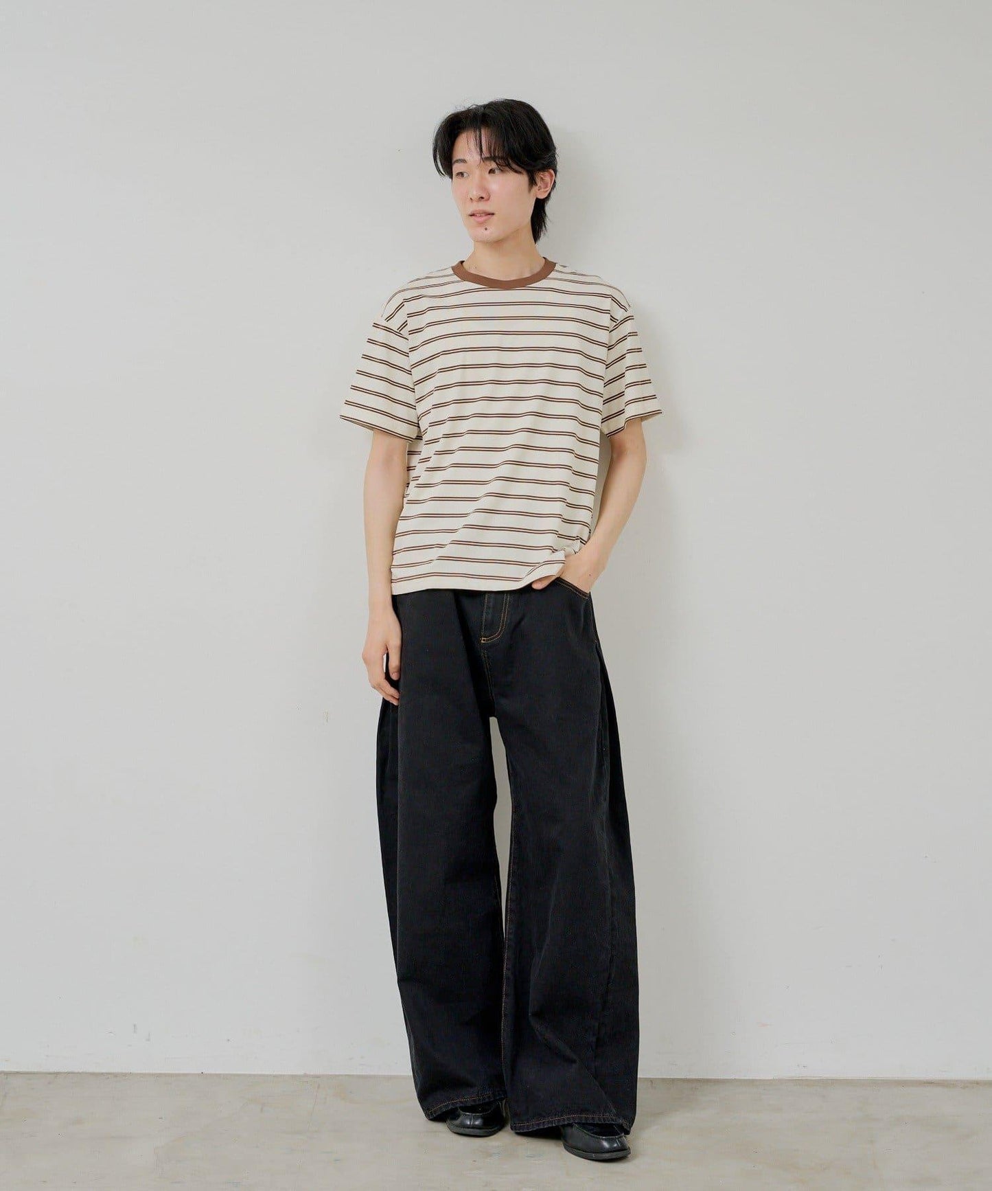 WHIMSIC/2サイズ展開 條紋T恤