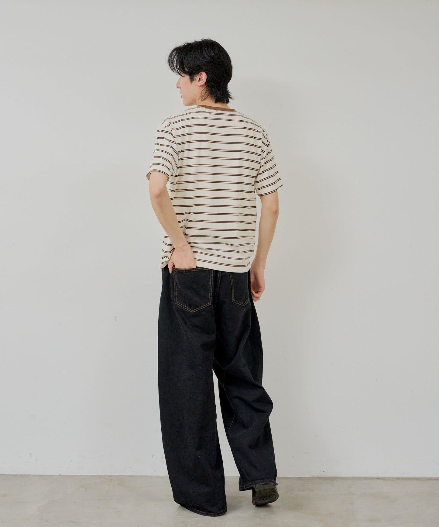 WHIMSIC/2サイズ展開 條紋T恤