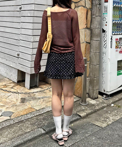 蝴蝶鏤空針織衫