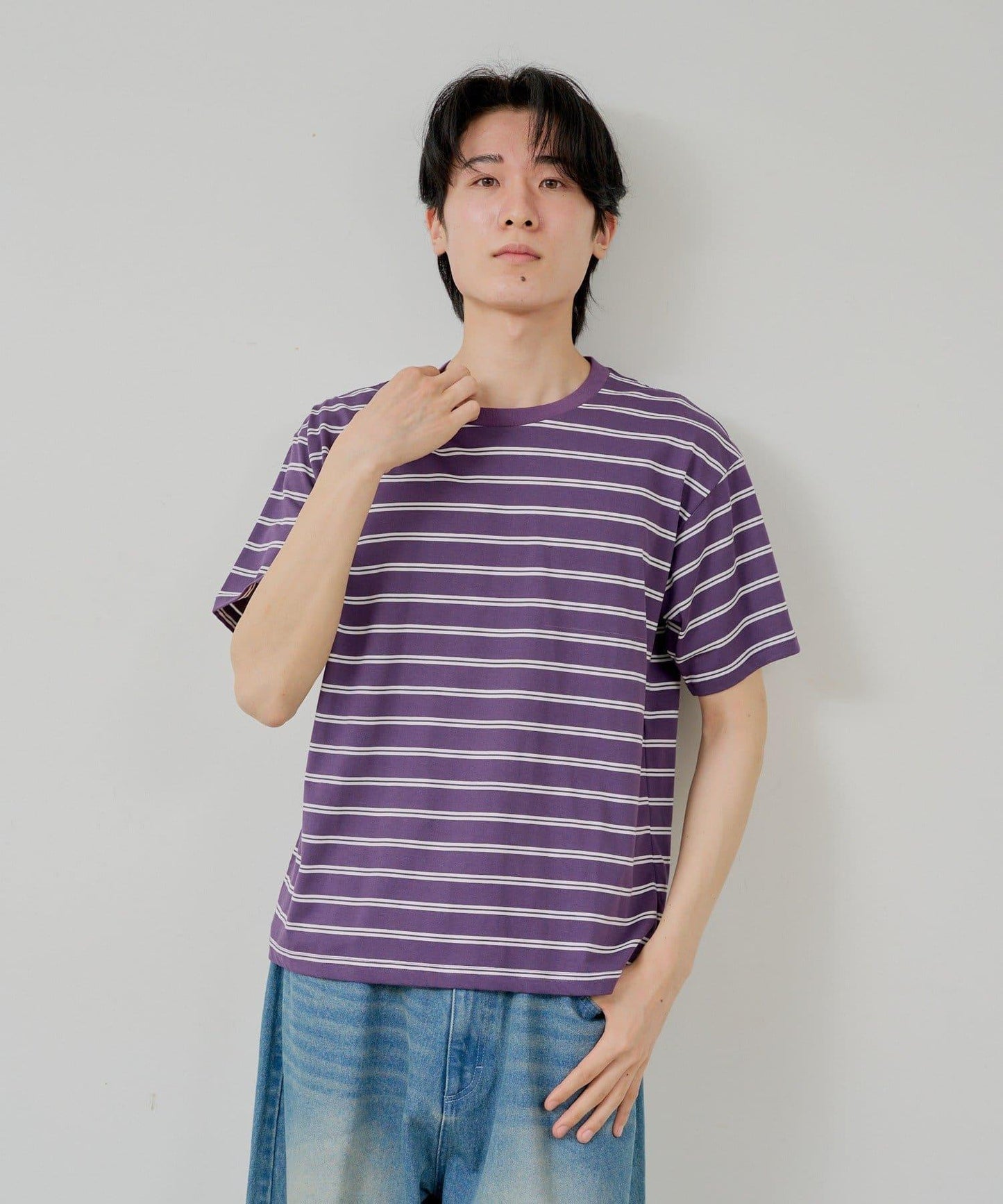 WHIMSIC/2サイズ展開 條紋T恤