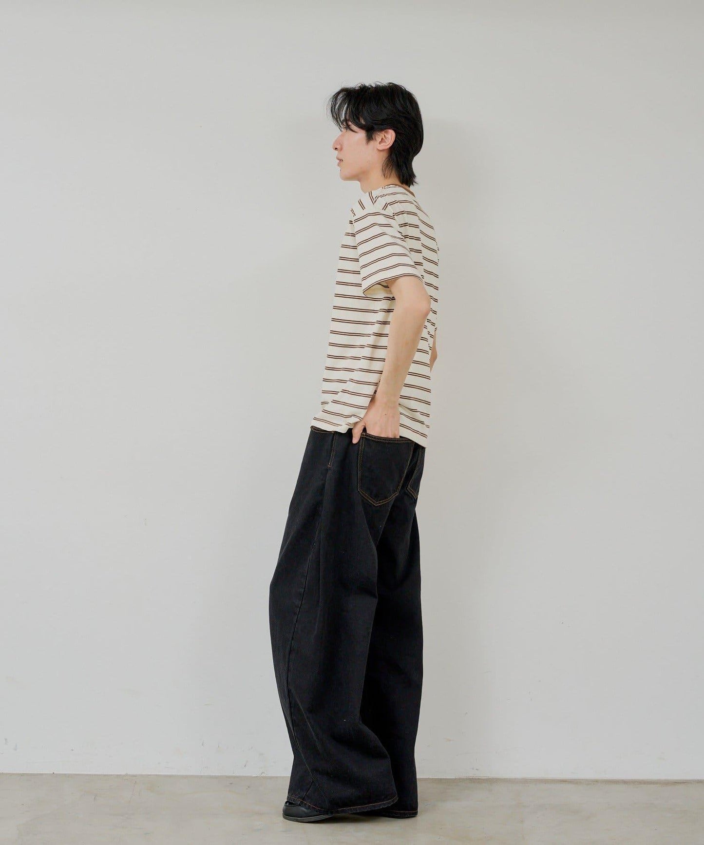 WHIMSIC/2サイズ展開 條紋T恤