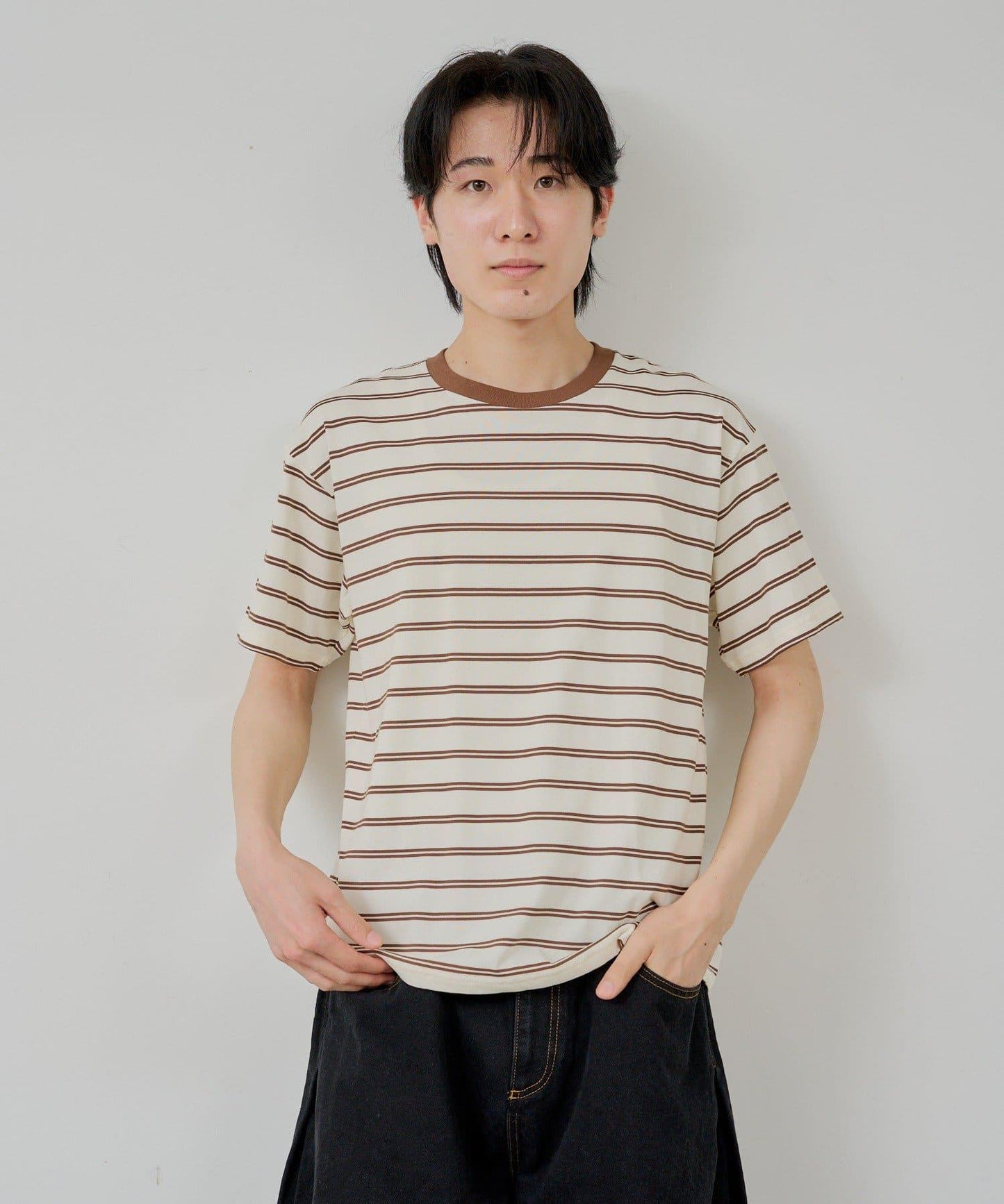 WHIMSIC/2サイズ展開 條紋T恤