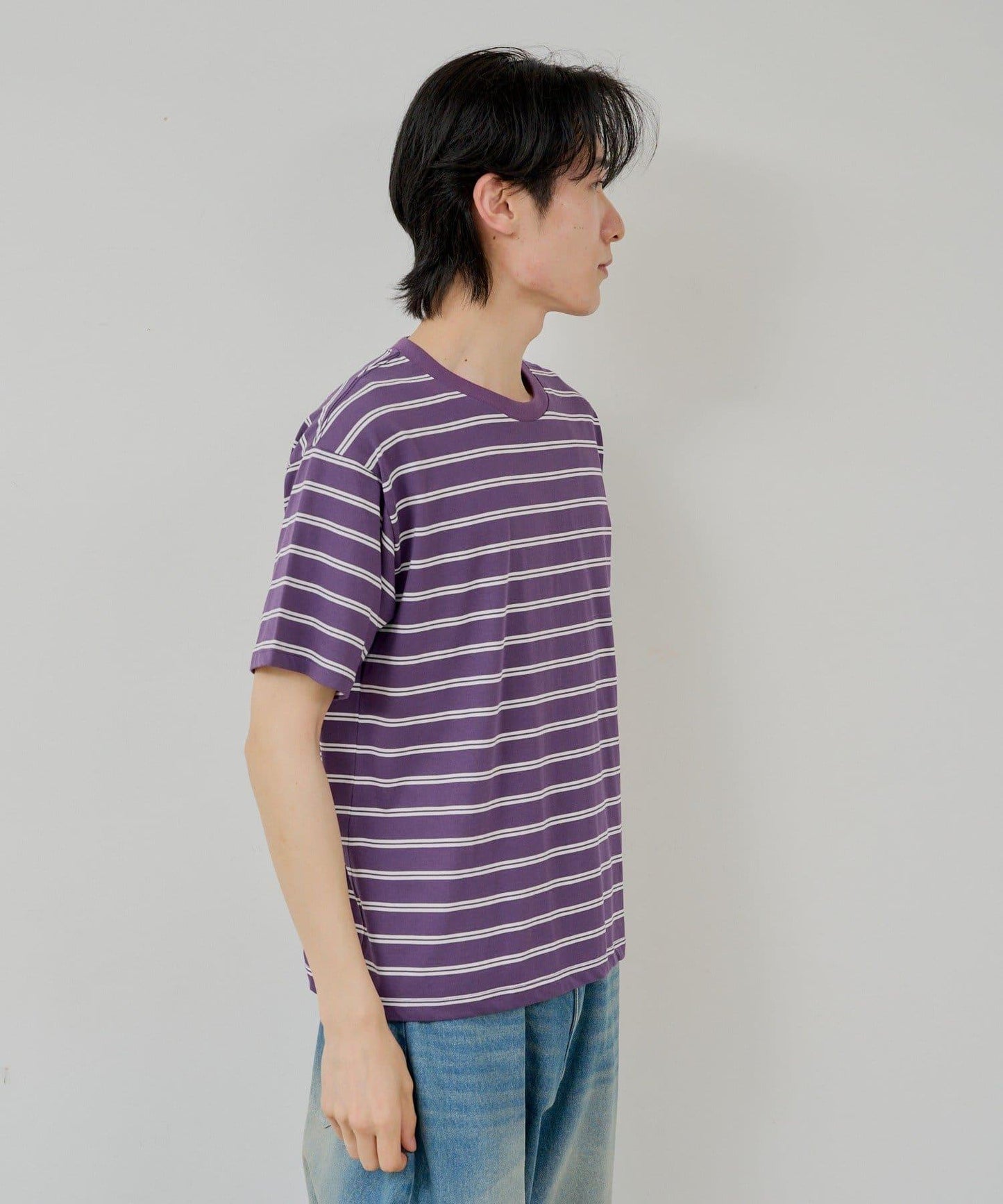 WHIMSIC/2サイズ展開 條紋T恤