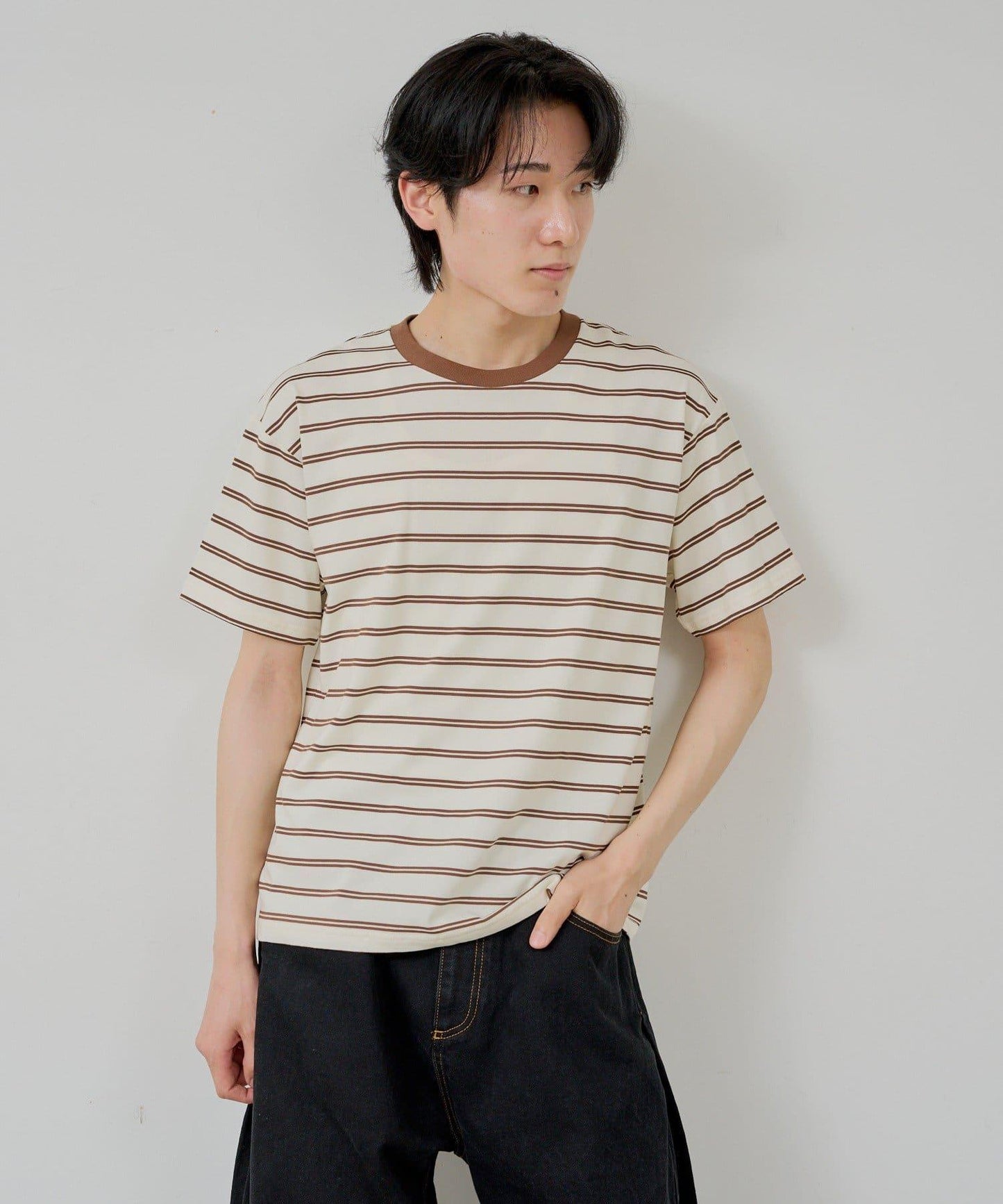 WHIMSIC/2サイズ展開 條紋T恤