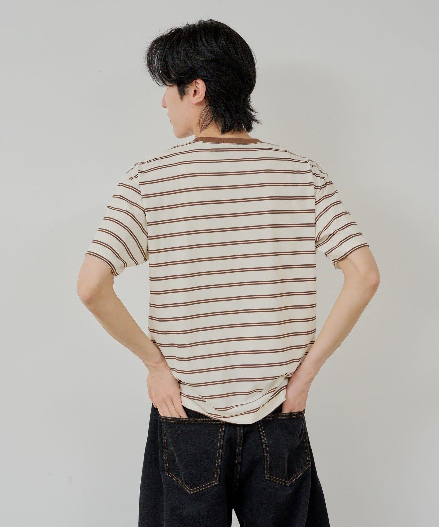 WHIMSIC/2サイズ展開 條紋T恤