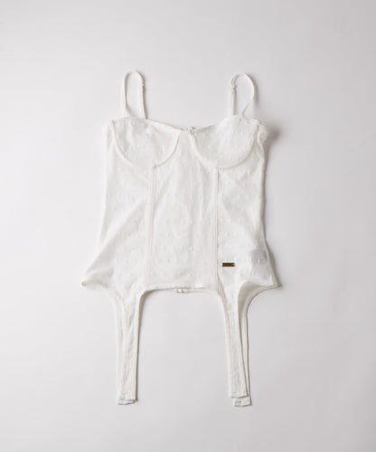 【SixM 】Tulle garter corset