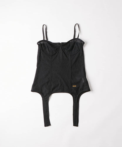 【SixM 】Tulle garter corset