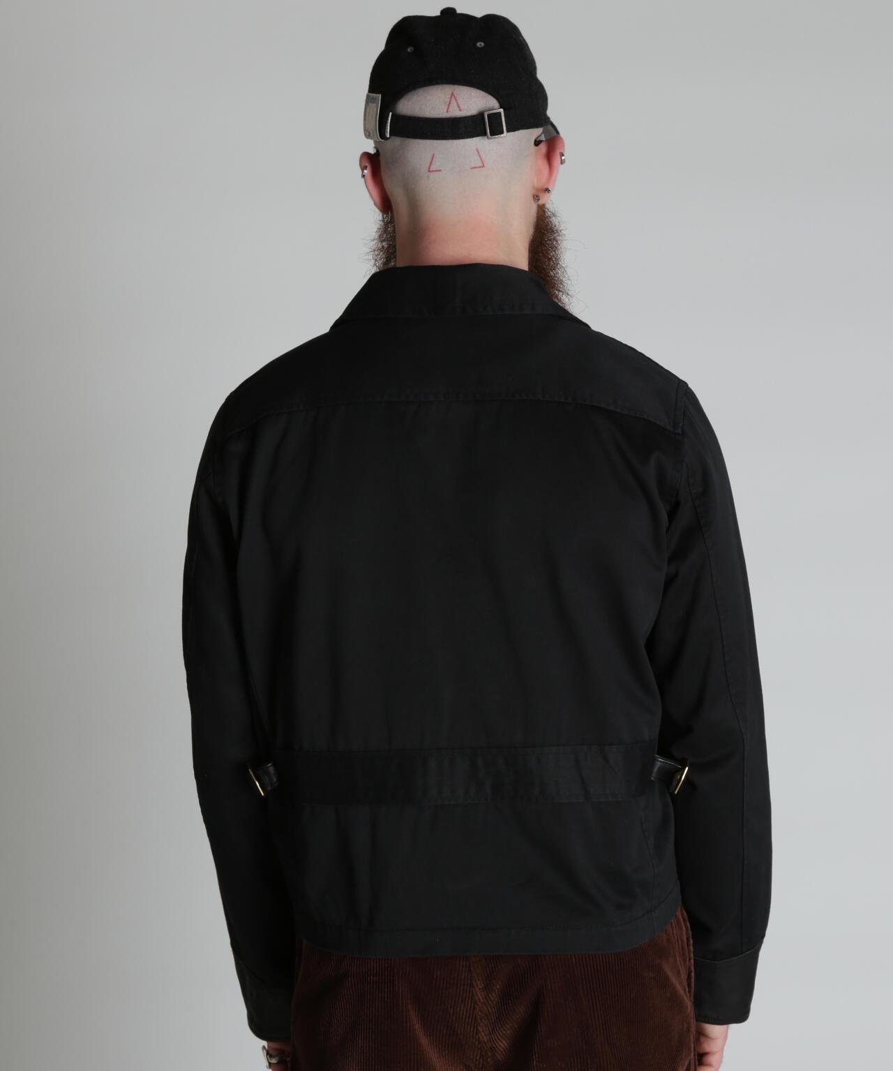 LEATHER COMB. DOUBLE RIDERS 皮革拼接雙排扣機車夾克