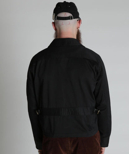 LEATHER COMB. DOUBLE RIDERS 皮革拼接雙排扣機車夾克