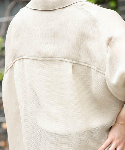 速幹 巴拿馬紋 開領襯衫