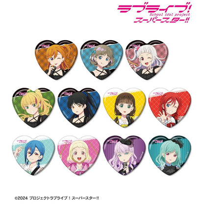 ラブライブ！スーパースター!!（LoveLive! Superstar!!） 樂隊ver. 繪圖心形徽章 11包入整盒