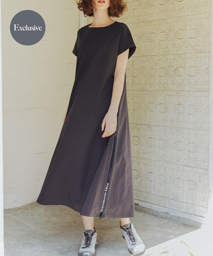 吸水速幹 UV防曬 易打理 THOUSAND MILE×URBAN RESEARCH FRENCH SLEEVE DRESS