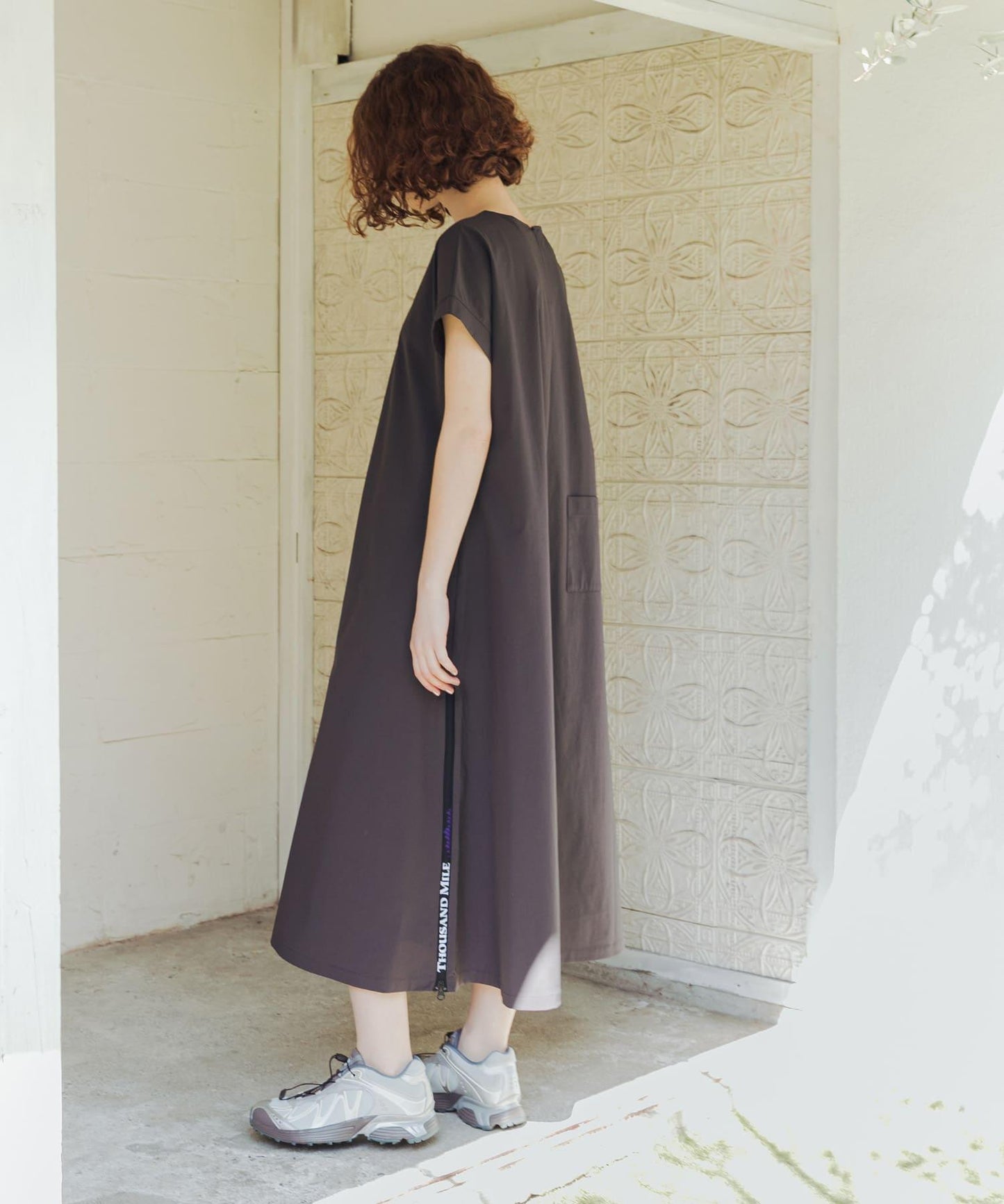 吸水速幹 UV防曬 易打理 THOUSAND MILE×URBAN RESEARCH FRENCH SLEEVE DRESS