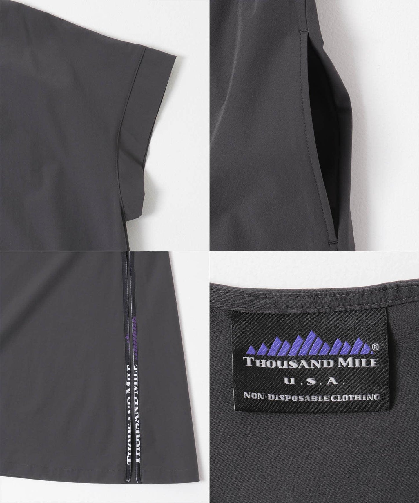 吸水速幹 UV防曬 易打理 THOUSAND MILE×URBAN RESEARCH FRENCH SLEEVE DRESS