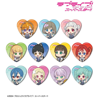 ラブライブ！スーパースター!!（LoveLive! Superstar!!） 音樂ver. Q版角色心形徽章 11包入整盒