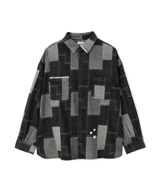 B omnivore/ビーオムニボー HANDSTITCH DENIM SHIRT 牛仔襯衫