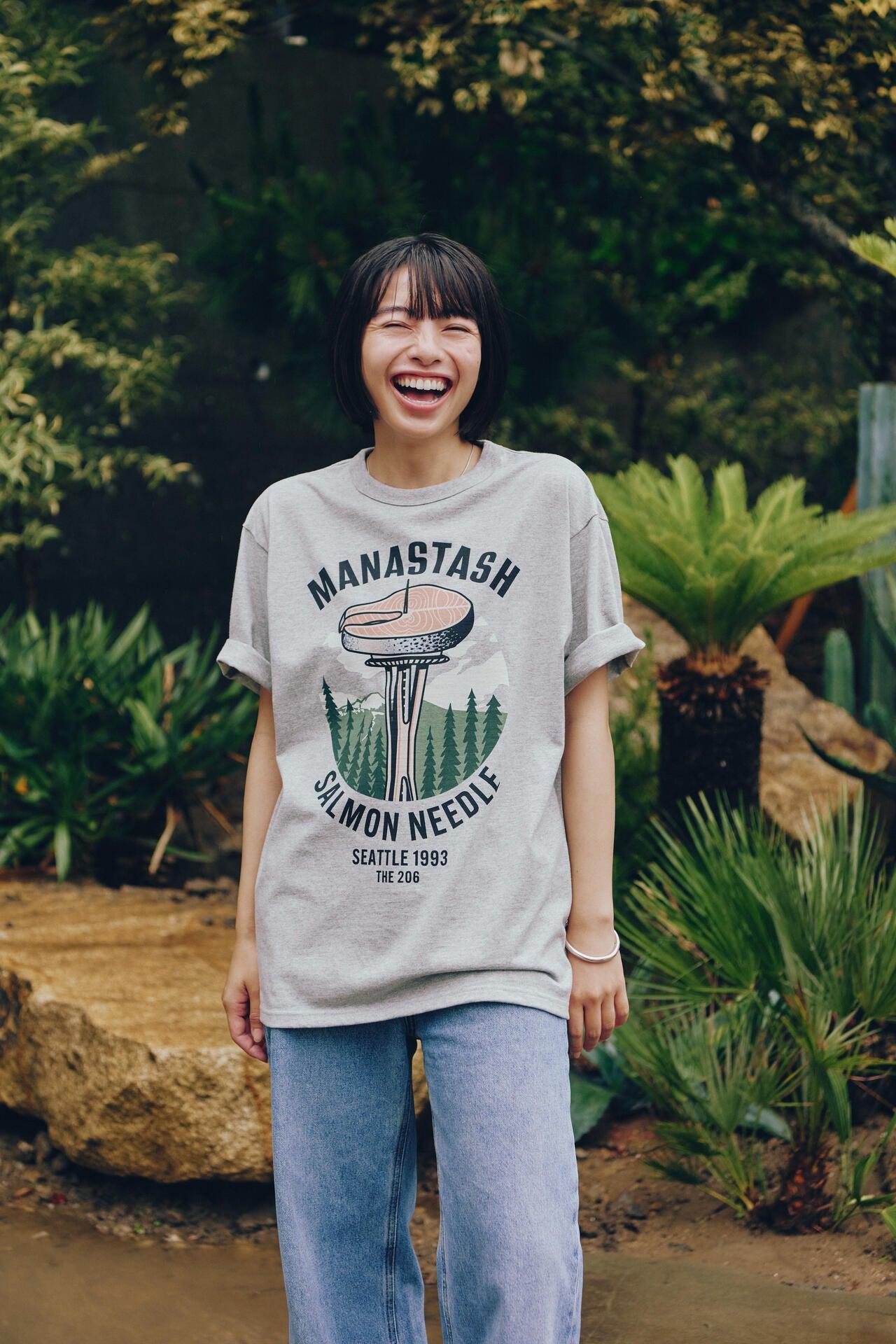 MANASTASH/マナスタッシュ/SALMON NEEDLE TEE EC限定商品