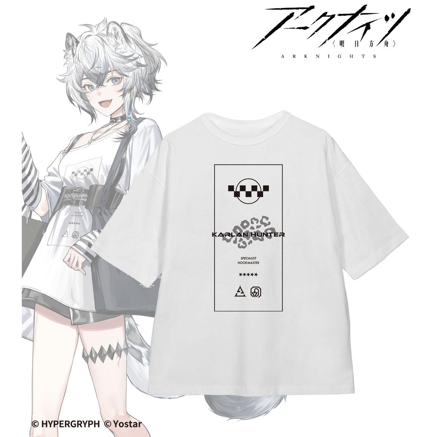明日方舟（明日方舟） 克里夫之心 購物ver. 同款BIG廓形T恤 L碼