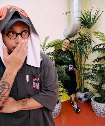 大世界×SAUVENIR×FREAK'S STORE 聯名 ALL NIGHT SAUNA KANNAIGI 抽繩包 加絨衛衣套裝