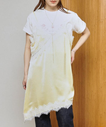 蕾絲拼接 復古緞面 吊帶背心